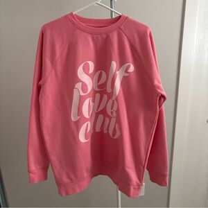 Brunette the Label x Benefit Self Love Club Pink Sweatshirt - S/M Pink